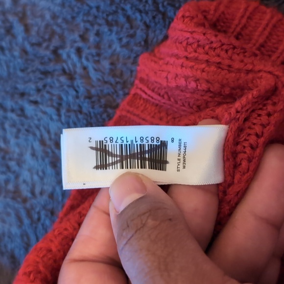 Joe Fresh| NWT Red Long Sleeve Mock Neck Midi Knit Sweater Dress - Picture 13 of 13